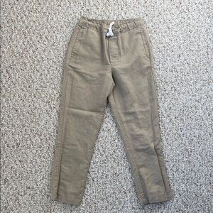 Janie and Jack Tan Kids Linen Pants